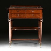 A GEORGE III FLAME MAHOGANY DR