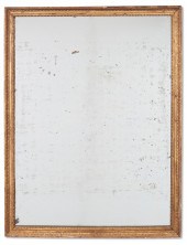 A GEORGE III GILTWOOD MIRROR,