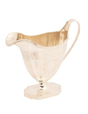 A George III helmet-shaped silver