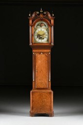 A GEORGE III INLAID FLAME MAHO