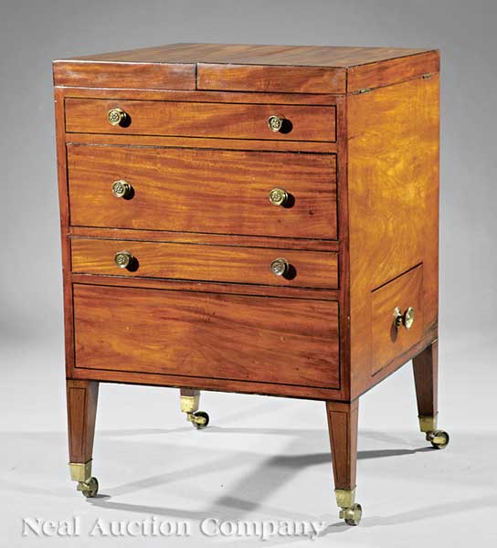 A George III Inlaid Mahogany Beau