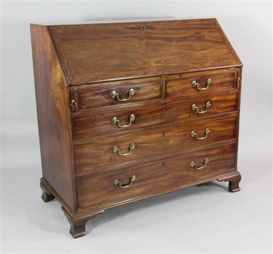 A George III inlaid mahogany bureau