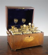 A George III inlaid mahogany d