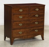 A GEORGE III INLAID MAHOGANY C