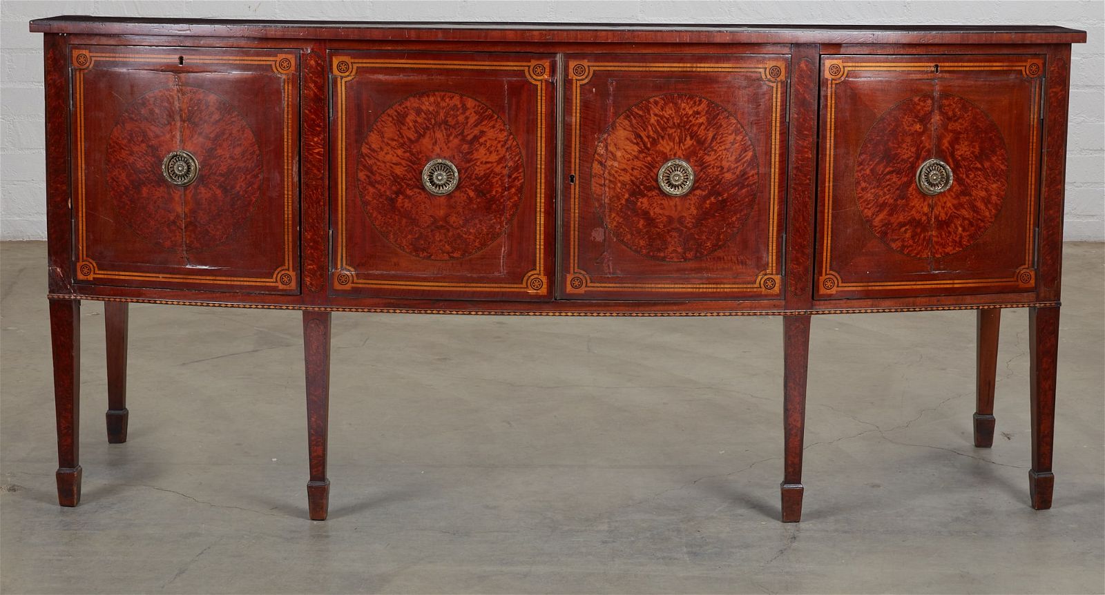 A GEORGE III INLAID MAHOGANY