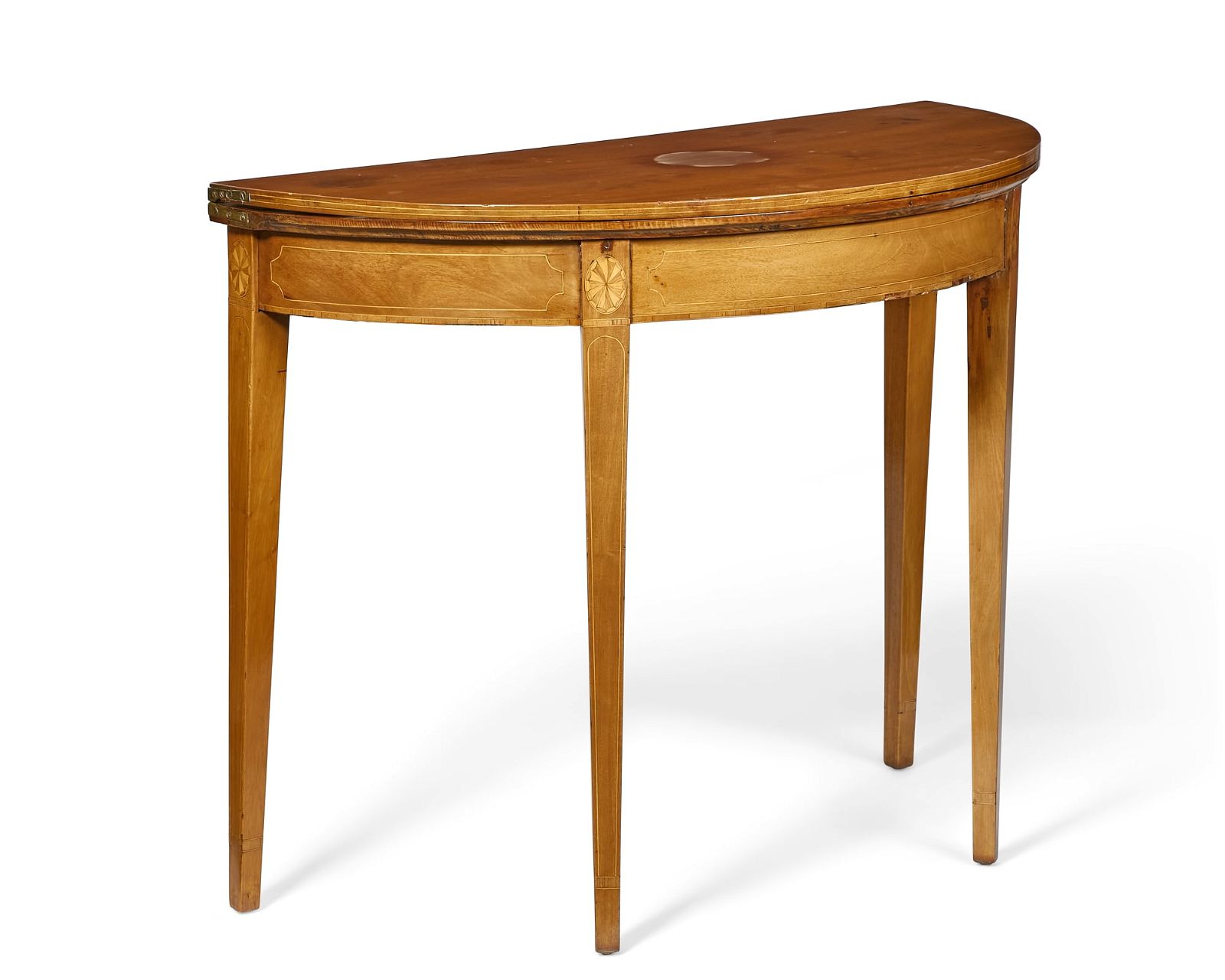 A GEORGE III INLAID MAHOGANY