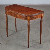 A GEORGE III INLAID MAHOGANY C