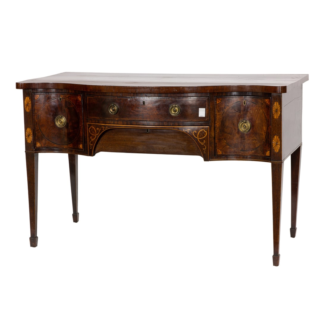 A GEORGE III INLAID MAHOGANY