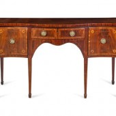 A George III Inlaid Mahogany S