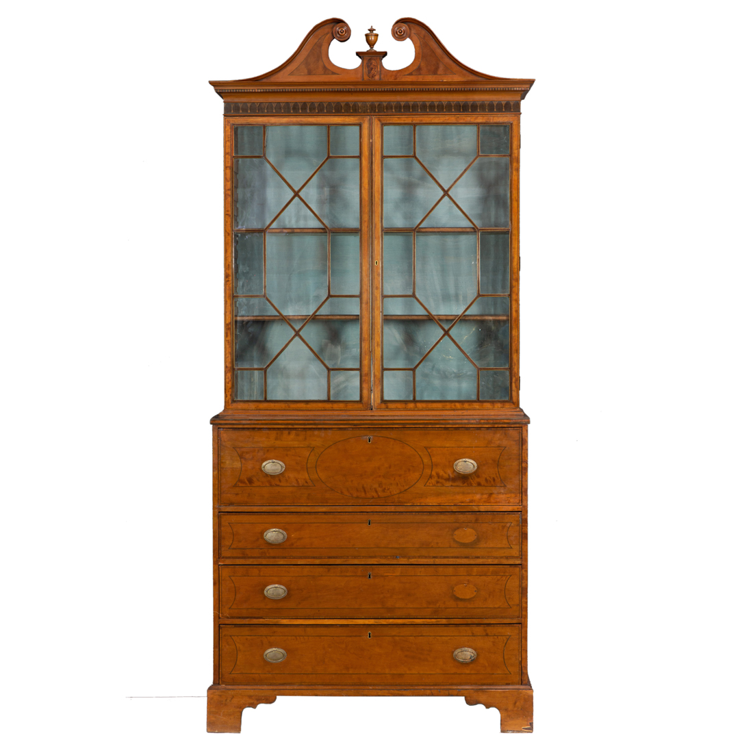 A GEORGE III INLAID MAHOGANY
