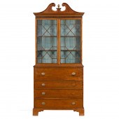 A GEORGE III INLAID MAHOGANY S