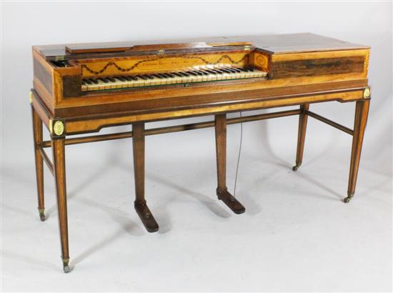 A George III inlaid satinwood and