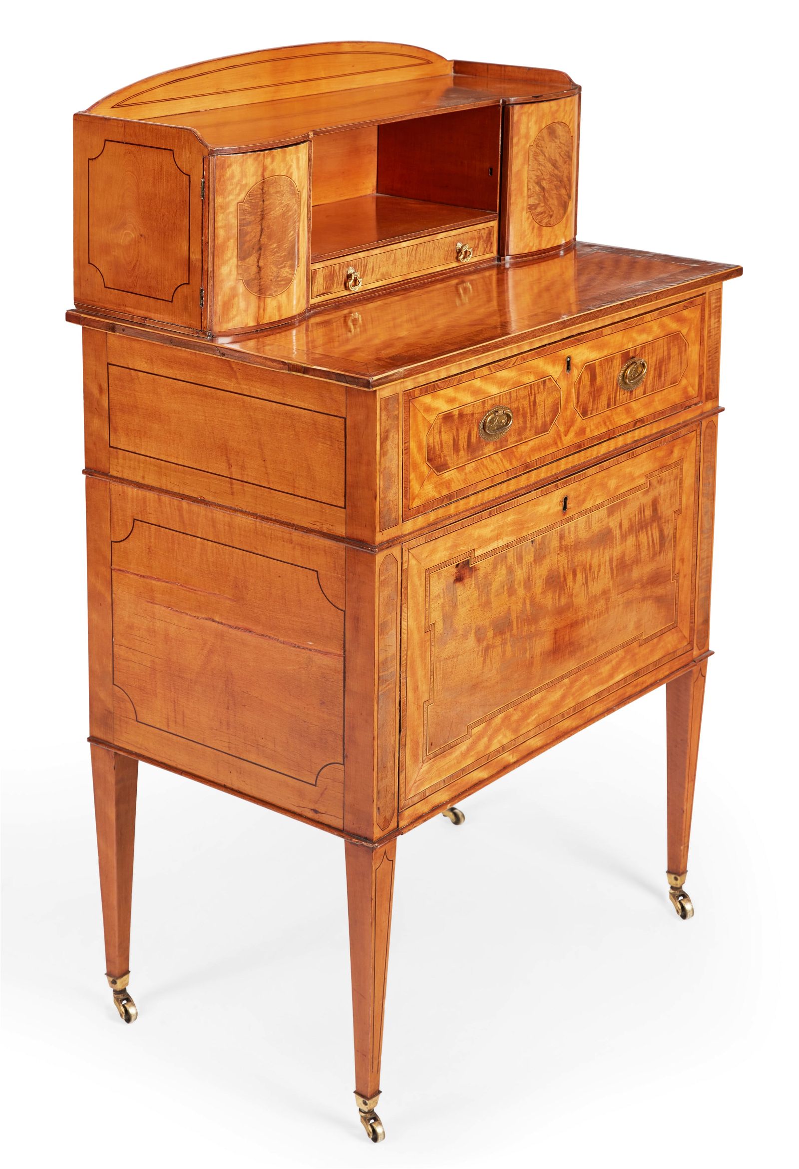 A GEORGE III INLAID SATINWOOD