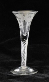 A George III Jacobite ale glas