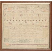 A George III linen sampler, Ha