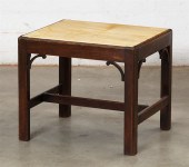 A GEORGE III MAHOGANY AND MARB