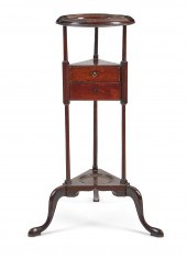 A GEORGE III MAHOGANY BASIN ST