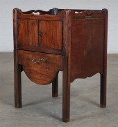 A GEORGE III MAHOGANY BEDSIDE