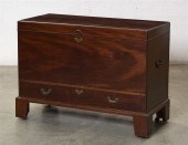A GEORGE III MAHOGANY BLANKET