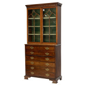 A GEORGE III MAHOGANY BOOKCASE