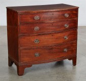 A GEORGE III MAHOGANY BOW FRON