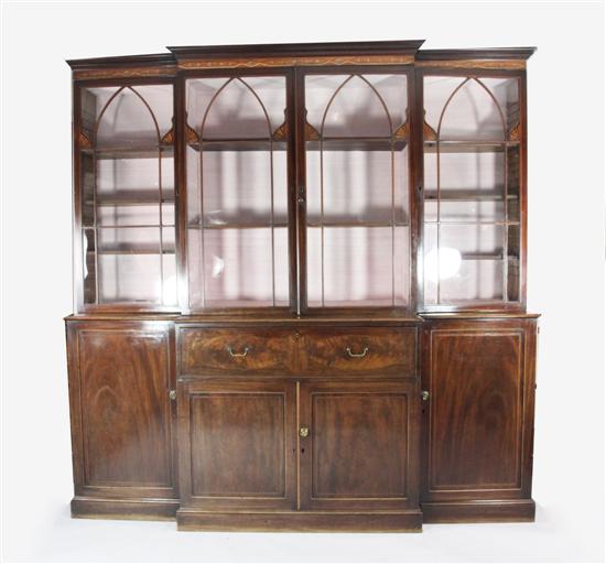 A George III mahogany breakfront