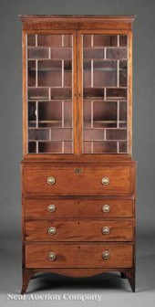 A George III Mahogany Bureau B