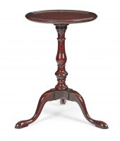 A GEORGE III MAHOGANY CANDLEST
