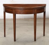 A GEORGE III MAHOGANY CARD TAB