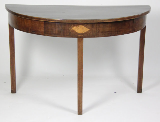 A George III mahogany demi-lune