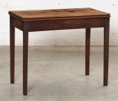 A GEORGE III MAHOGANY FOLD TOP