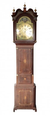 A GEORGE III MAHOGANY LONGCASE