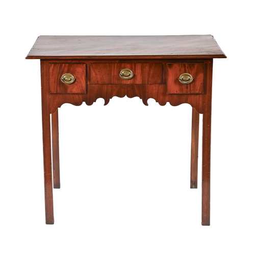 A George III mahogany lowboy,