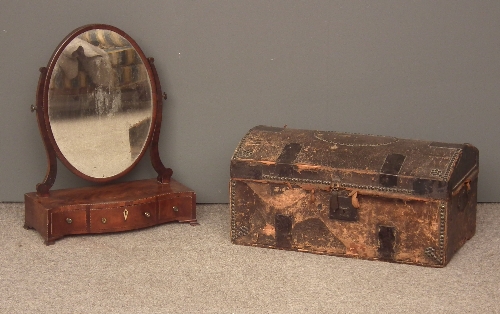A George III mahogany oval toilet