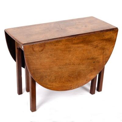 A George III mahogany oval two-flap