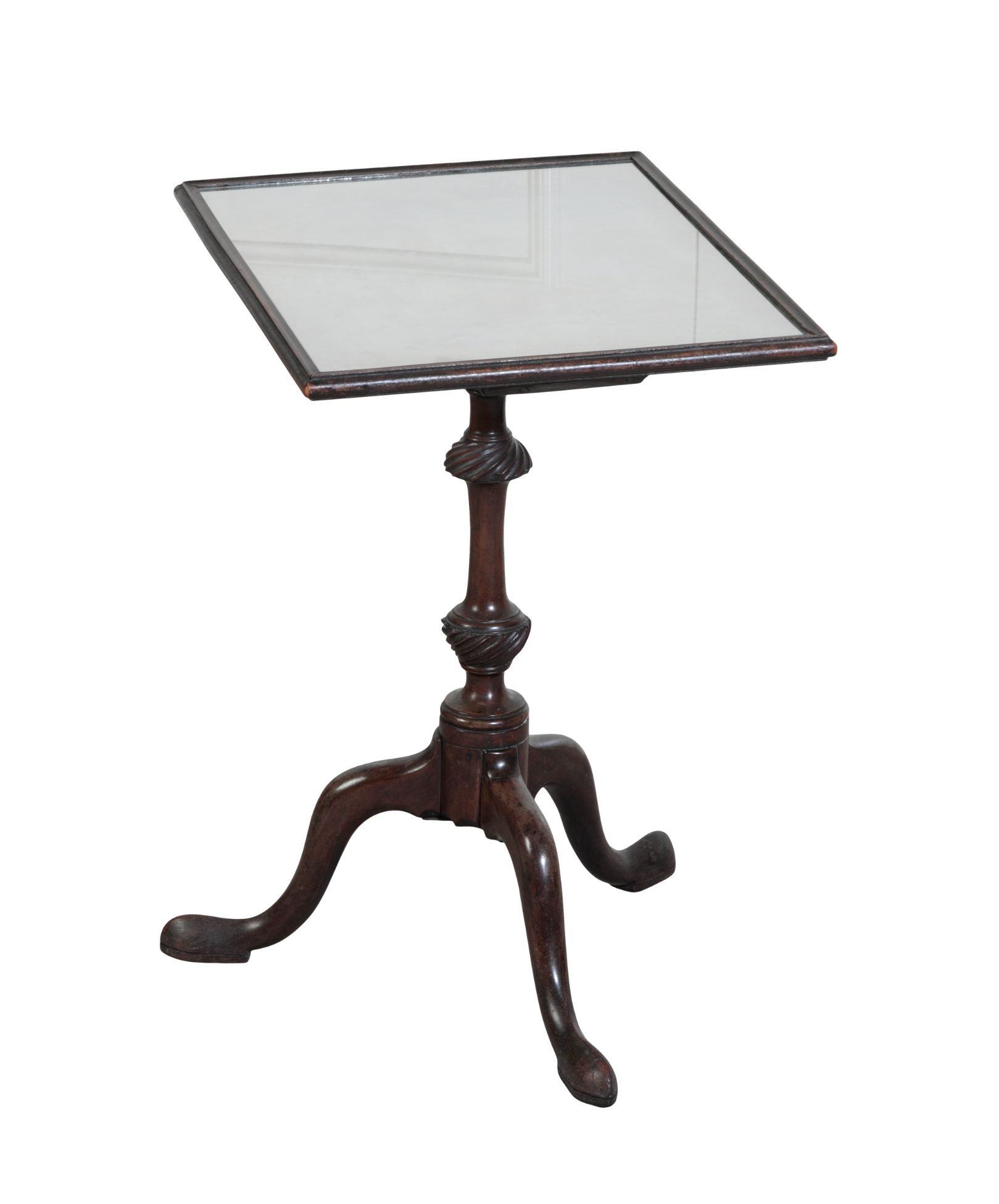 A GEORGE III MAHOGANY PEDESTAL