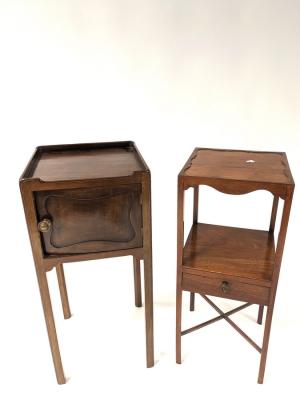 A George III mahogany pot cupboard,
