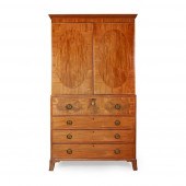 A GEORGE III MAHOGANY SECRETAI