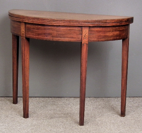A George III mahogany semi circular