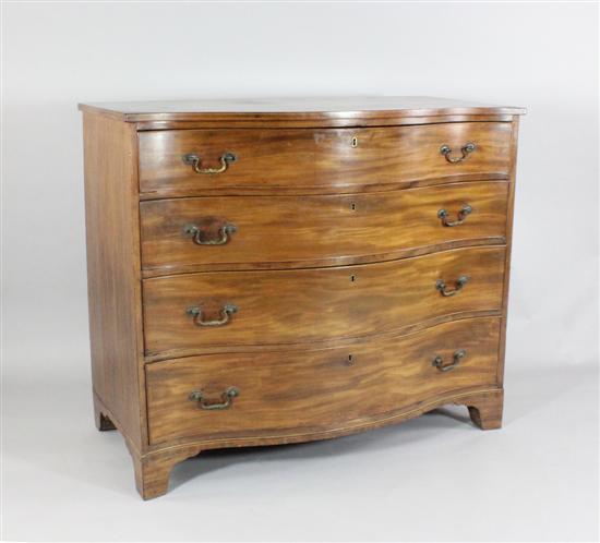 A George III mahogany serpentine