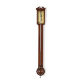 A GEORGE III MAHOGANY STICK BA