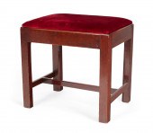 A GEORGE III MAHOGANY STOOL, L