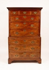A George III mahogany tallboy,