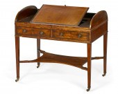 A GEORGE III MAHOGANY TAMBOUR