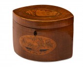 A GEORGE III MAHOGANY TEA CADD
