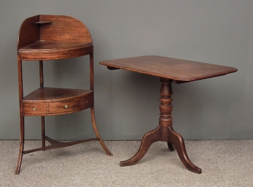 A George III mahogany three tier