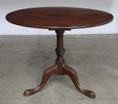 A GEORGE III MAHOGANY TRIPOD T