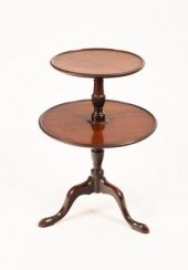 A George III mahogany two-tier