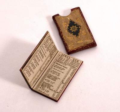 A George III miniature almanac,