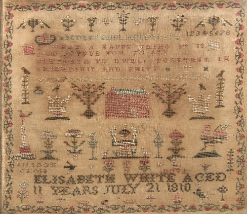 A George III needlework sampler